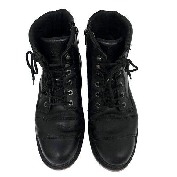 Harley Davidson Motorcycles Mens Black Leather Zip Lace Up Ankle Boots US 11.5M - Picture 8 of 14